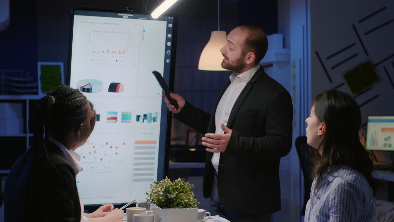 Nobody at desk in company office with computer and tools