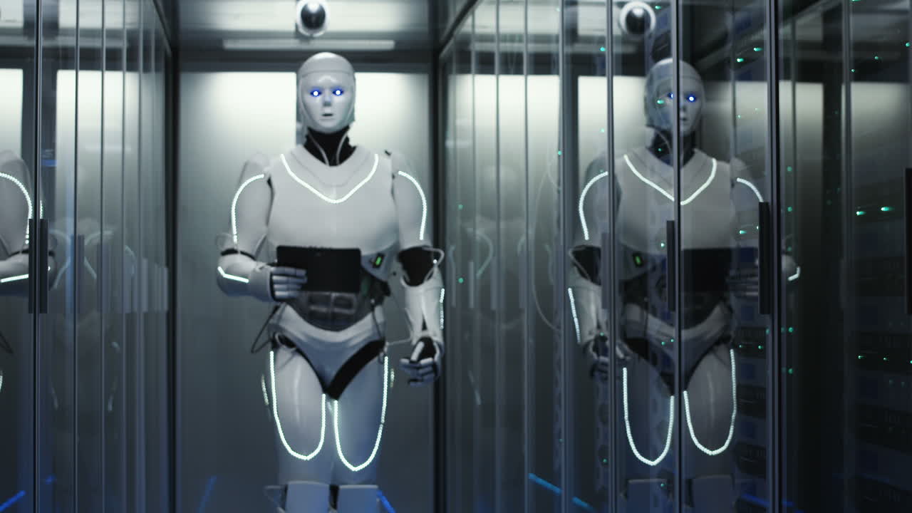 Robot Maintains Servers in Data Center