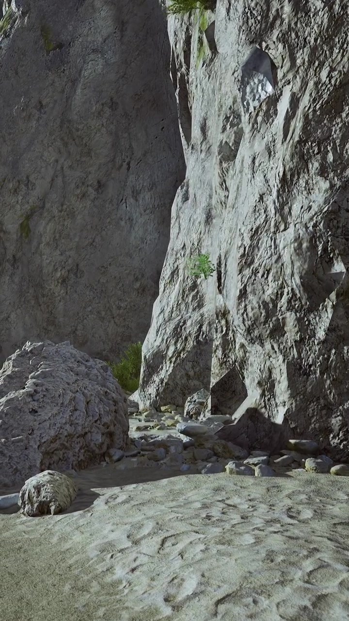 Formazioni rocciose vicino al letto del fiume in un ambiente naturale di giorno.
