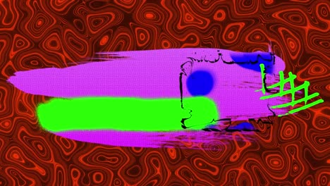 animación de formas abstractas coloridas en movimiento en el espacio digital