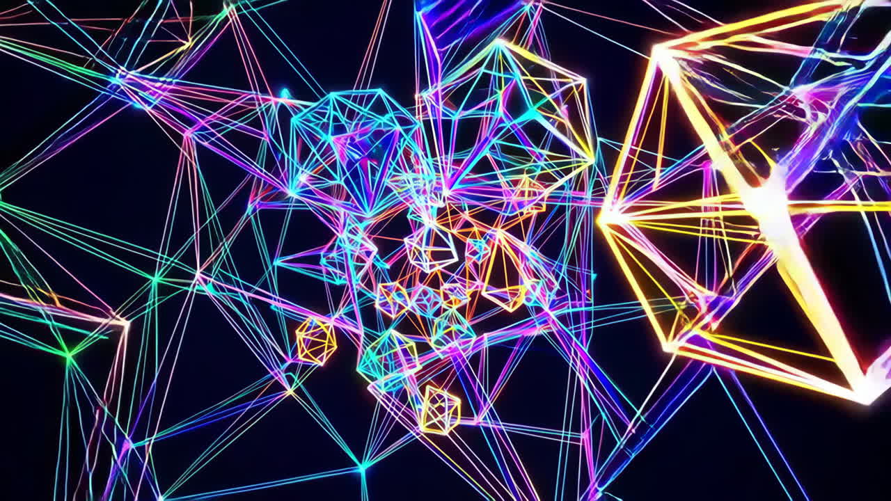 formas geométricas de neón abstractas