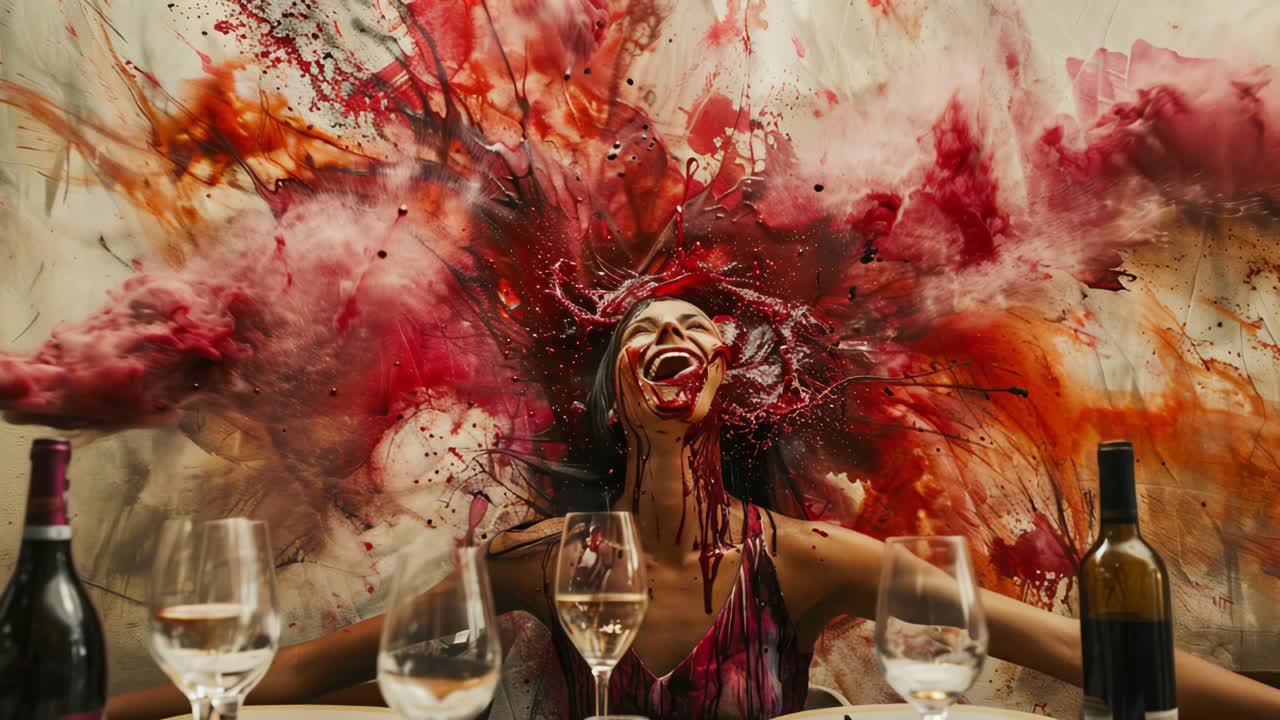 Woman Laughing at Dinner Party