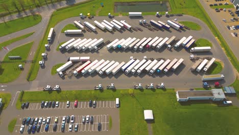 aerial view of goods warehouse