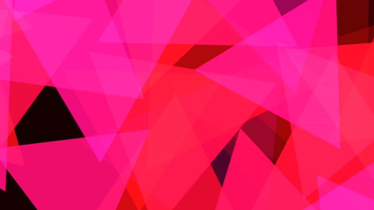 fondo negro y múltiples triángulos móviles