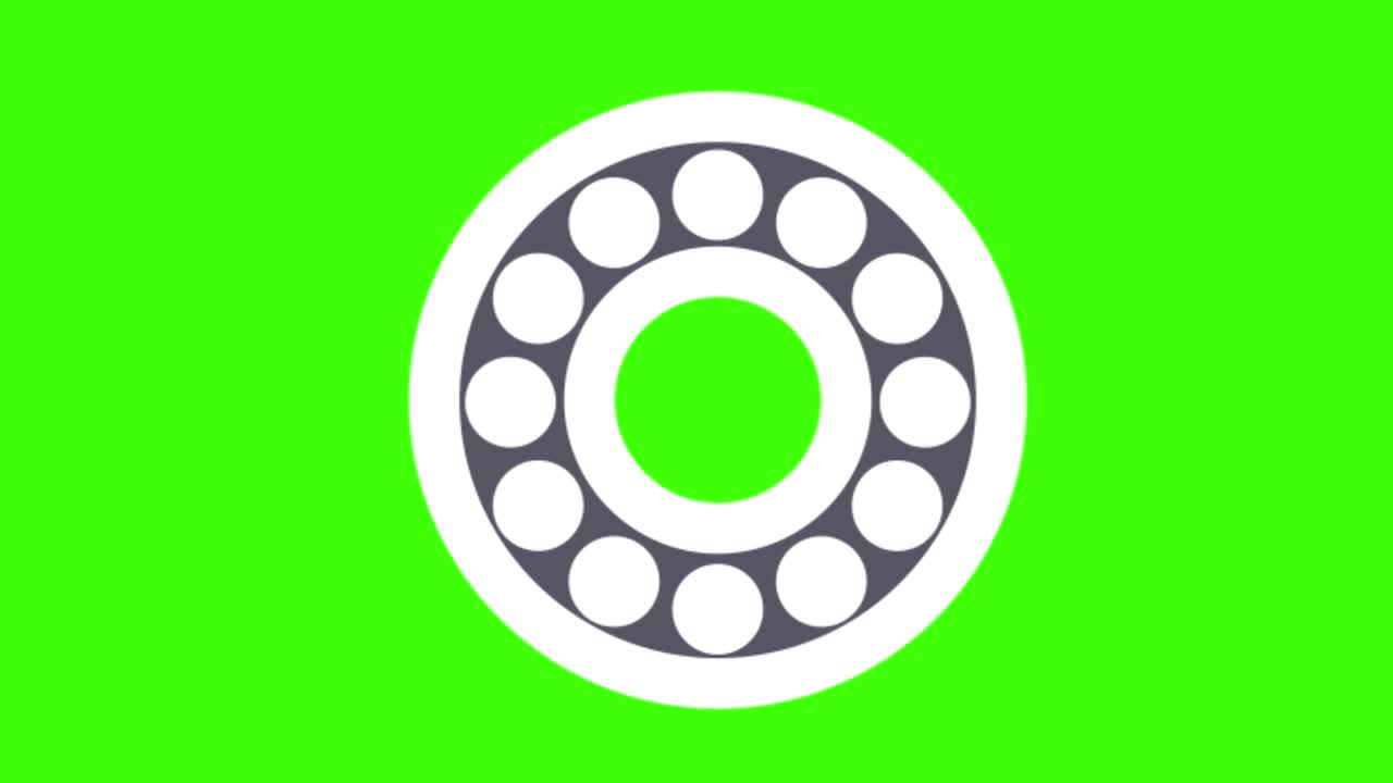 2D animated illustration of a rotary car dial on a green screen