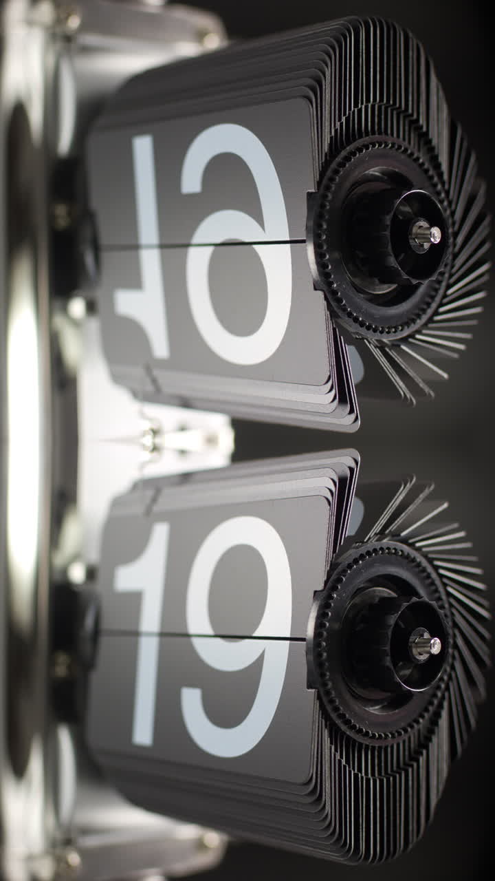 flip clock timer in vertical