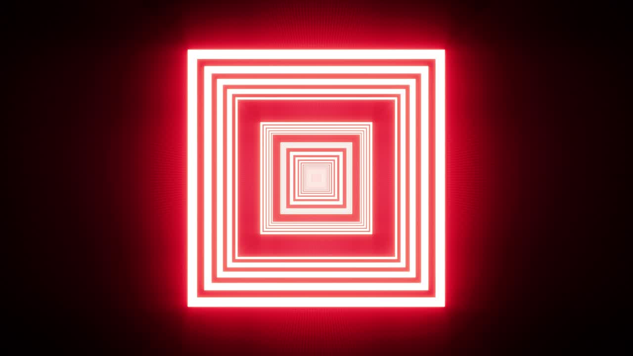 la luz roja hipnótica es un circuito de túnel cuadrado vj.