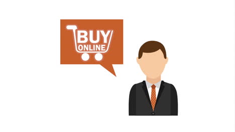 businessman and online shopping