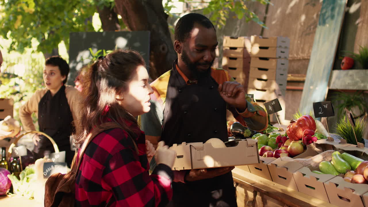 Farmers market selling fresh produce