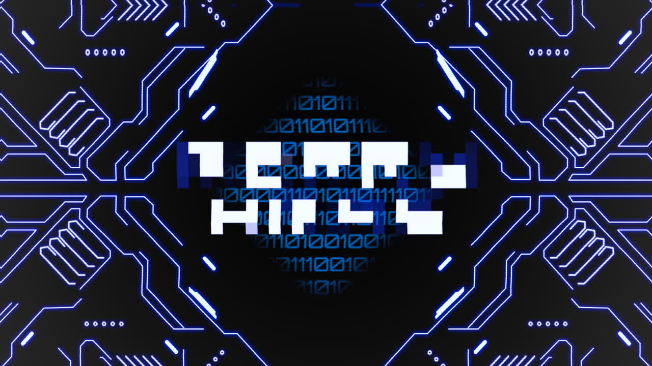 Merry XMAS with cyberpunk pattern