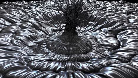 abstract metallic ripples and forms