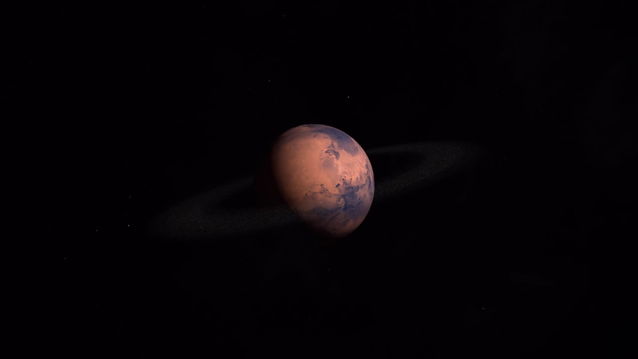 Mars the Red Planet with a Planetary Ring System of Rocks and Dust