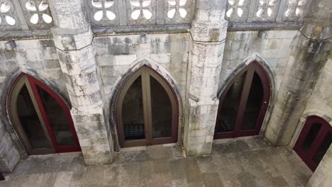 looking down on the inner courtyard of the belém tower fortress in lisbon, portugal