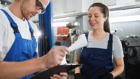 coworkers in the workshop