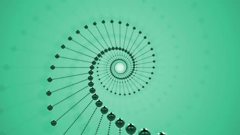 abstract girando 3d animación bucle de adn moléculas brillantes de fondo