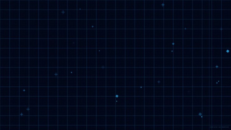 Abstract Digital Grid Background with Floating Geometric Particles