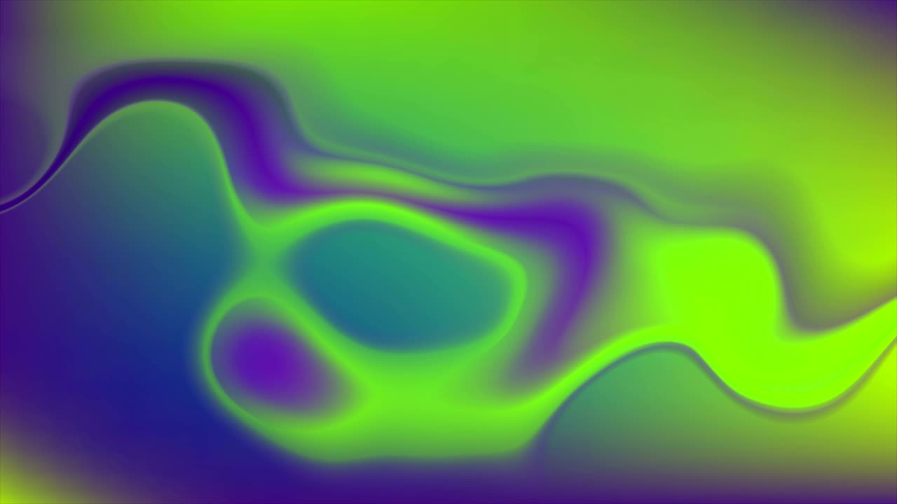 violet verde neón fluyendo ondas líquidas animación de video