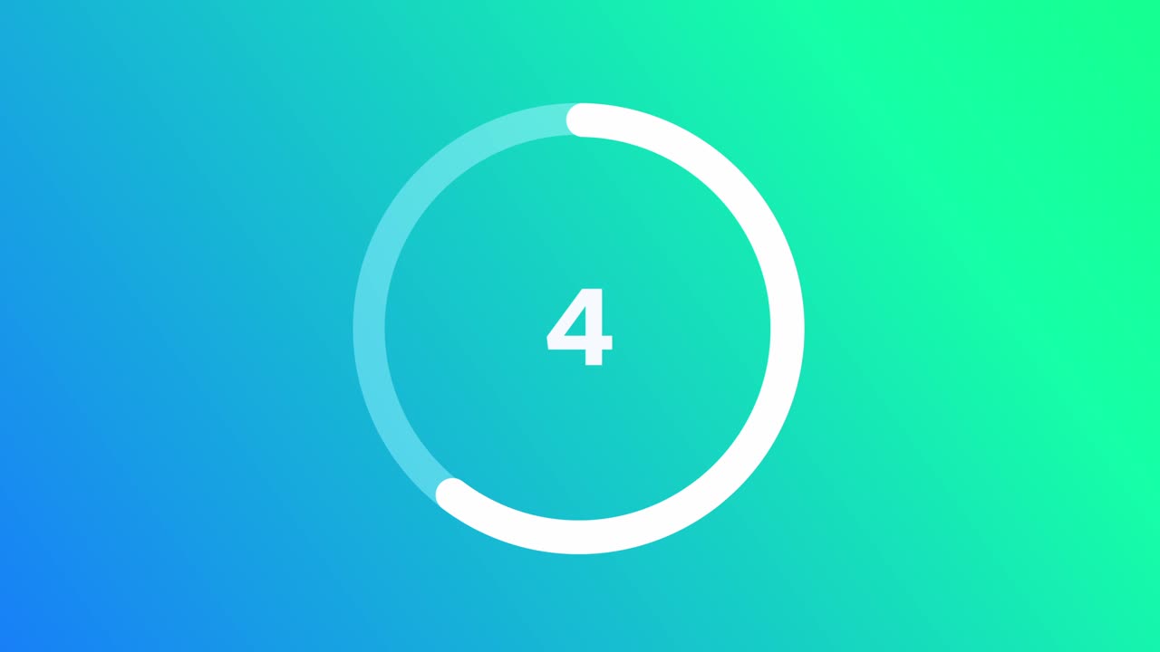 Lite minimal digital stopwatch timer progressing animation lite green