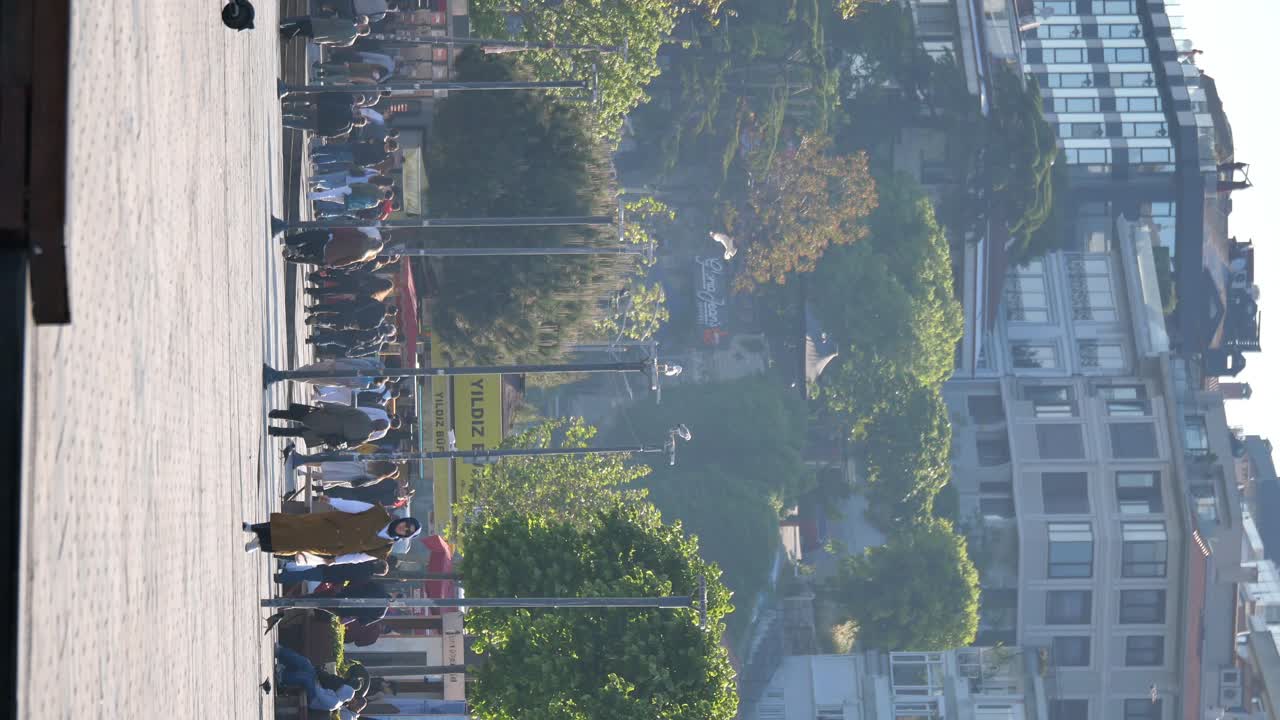 Urban Cityscape with People and Buildings