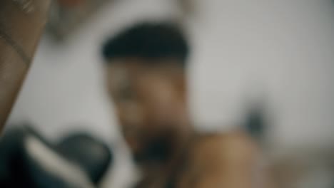 saco de boxeo boxeador borroso