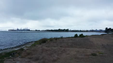 naval yard with giant battle ships and aircraft carriers
