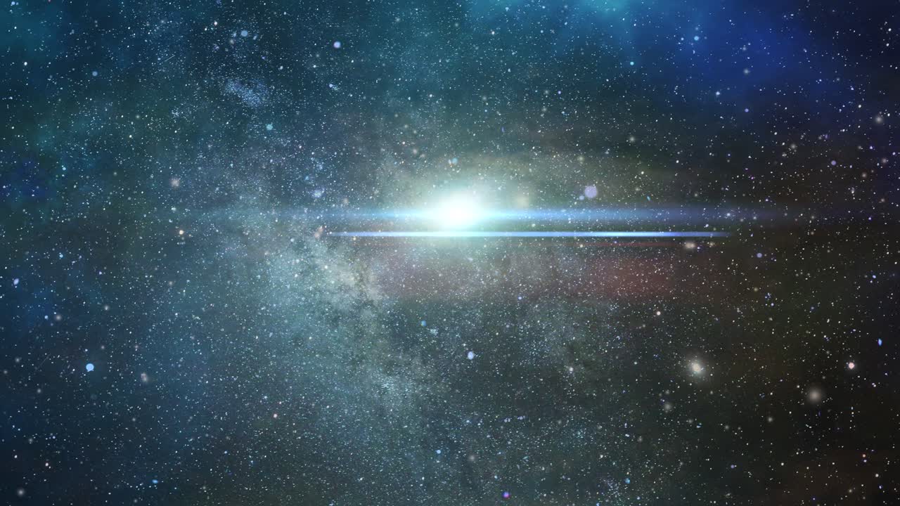 은하를 배경으로 대기 성운