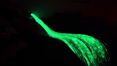 Dark-room-with-fiber-optic-light-changing-color,-Autism-sensory-treatment---Snoezelen