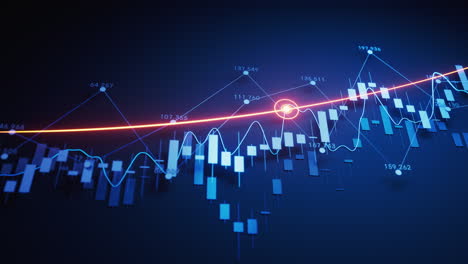 statistical graph with business finance concept, 3d rendering.