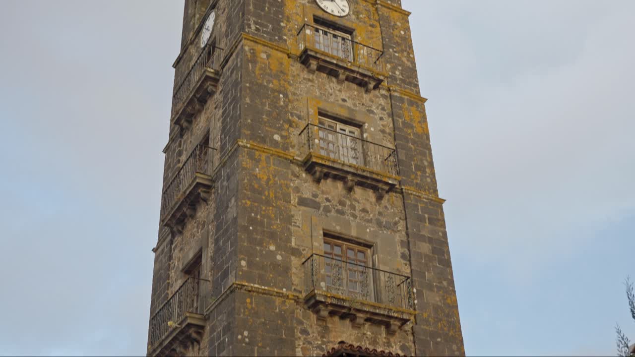 Historical Clock Tower Church Iglesia de la Concepci&oacute;n in San Crist&oacute;bal de La Laguna of Tenerife