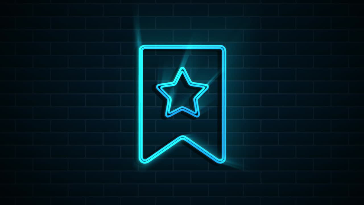 Social media neon icon design isolated on dark background. Outline web icon. Motion graphics.