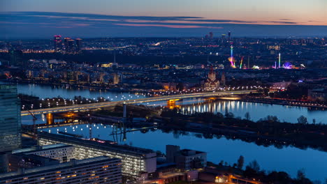 Horizonte-De-Viena-En-La-Noche-De-Otoño