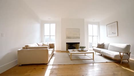 bright and airy living room interior design
