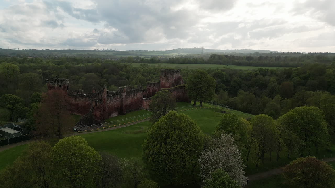 오렌지 성 유적 스코틀랜드 드론 4k