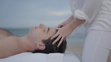 head massage on the beach