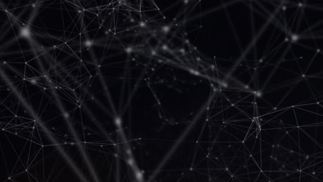digital animation of network of connections floating against black background