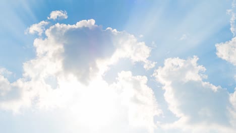 4k loop of white clouds over sky time lapse