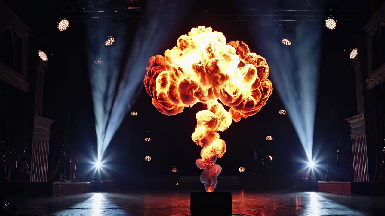 Fire and Smoke Show on Stage