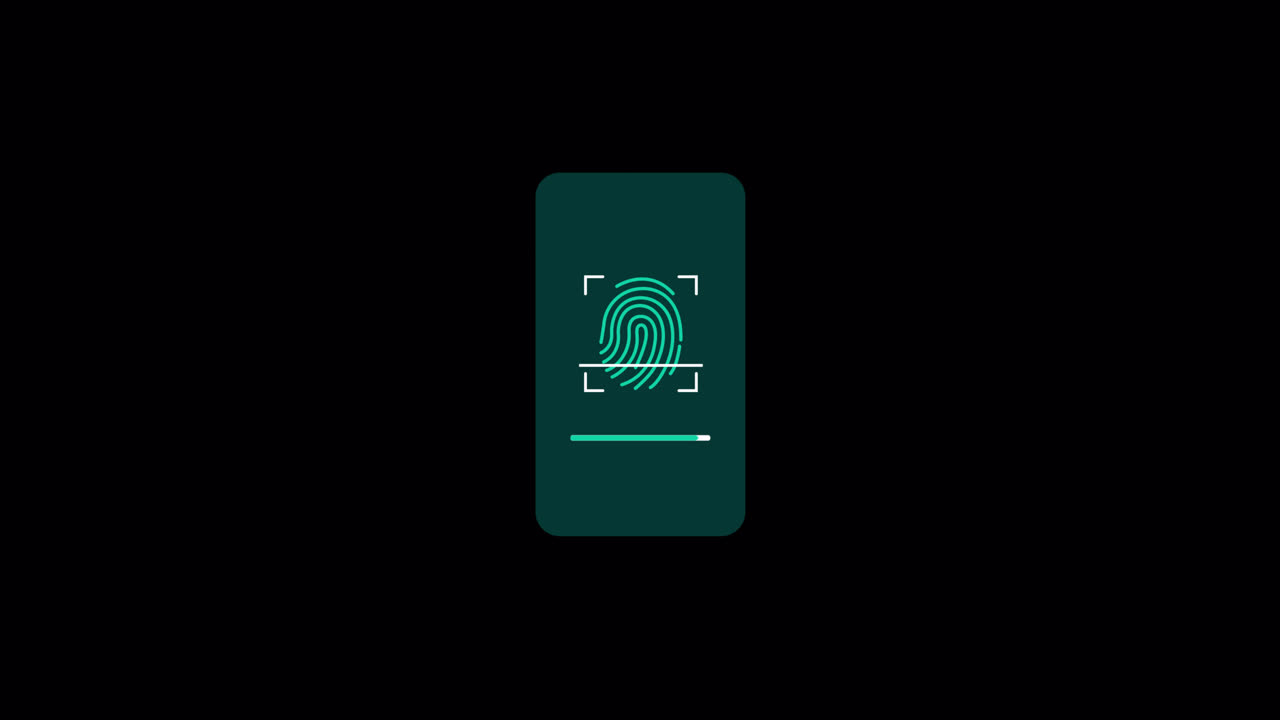 Fingerprint Scan Animation on Smartphone for Biometric Authentication