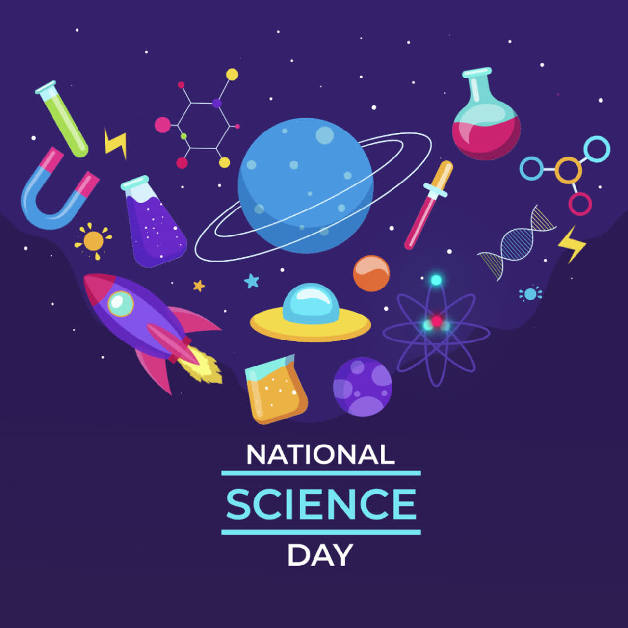 National Science Day Illustration