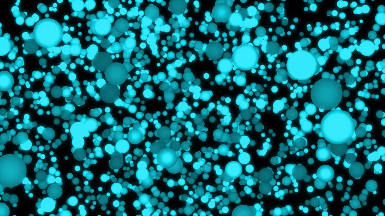 중간 크기의 점 공이 움직이는 애니메이션 모션 그래픽