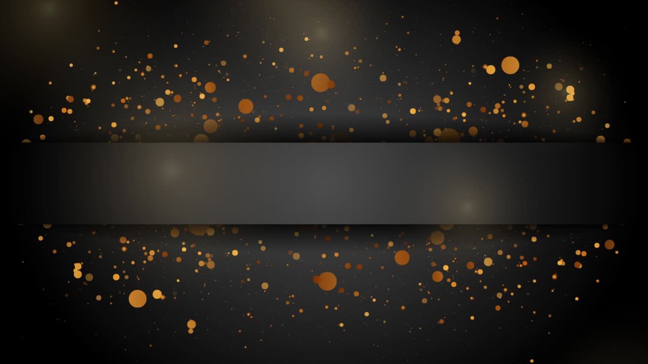 검은색 배경에 황금빛 반이는 입자 비디오 애니메이션