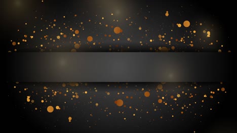 partículas brillantes doradas en fondo negro animación de video