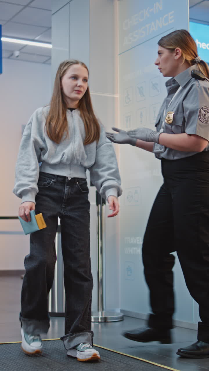 Airport Security Check of a Minor