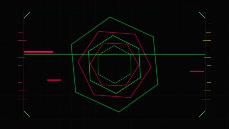 Abstract Digital Hexagon HUD Interface Animation