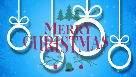 Animation-of-christmas-greetings-text-over-christmas-decorations