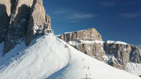 majestic mountains of sella massif in northern italy