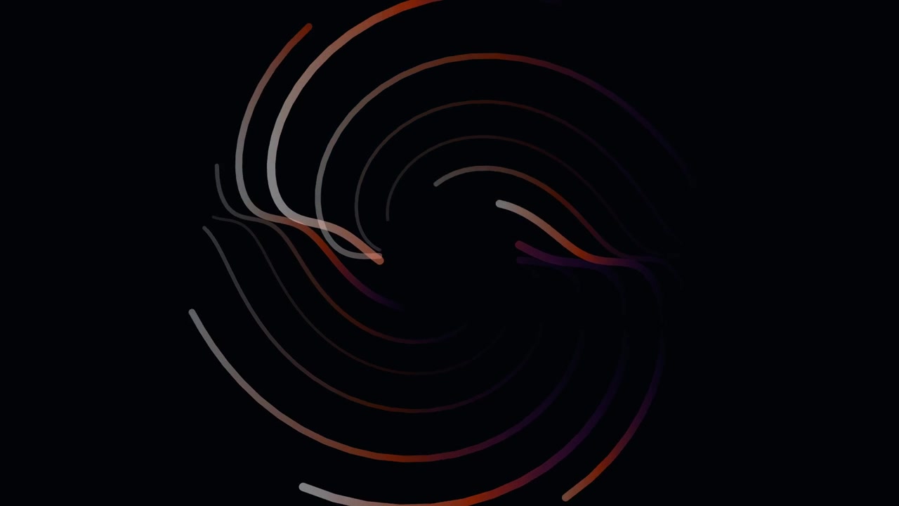 Abstracte motion graphics met roterende gradiëntlijnen