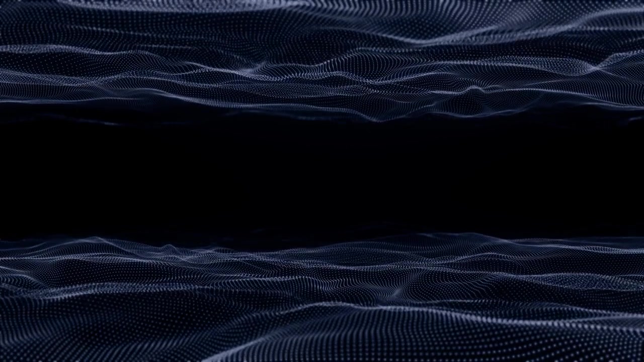 Abstract Dark Blue Digital Particle Waves Background