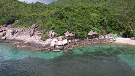 4k aerial drone boat and ocean in ko tao thailand beach tropical paradise