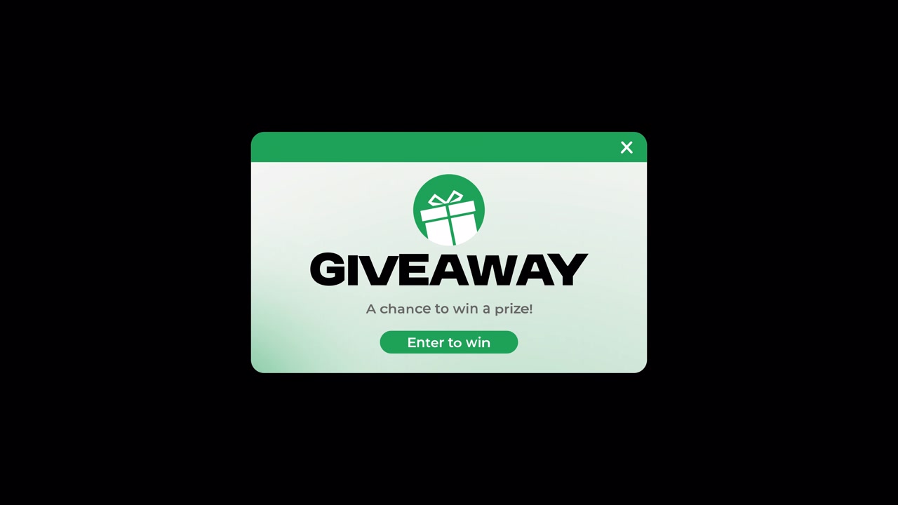 Digital Giveaway Pop-up Window Animation